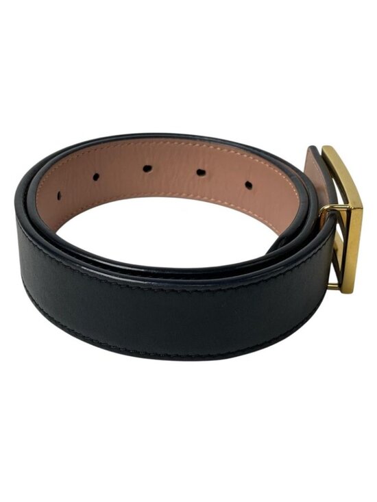 Fendi FF Leather Belt Buckle Black main image 9